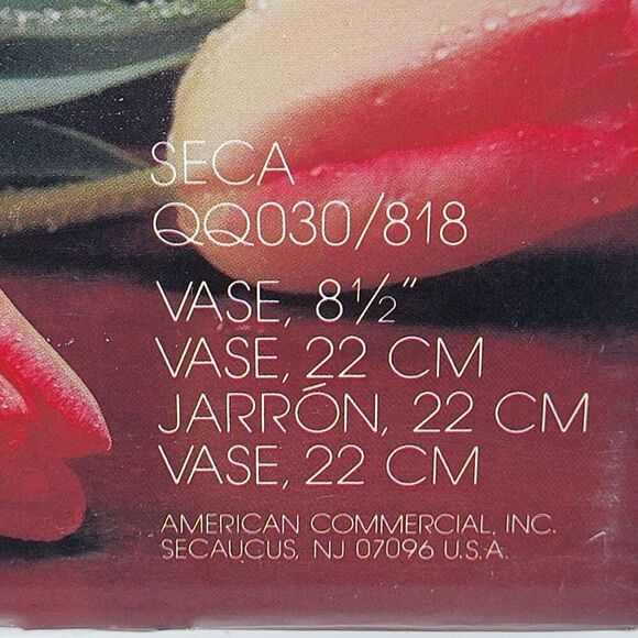 Vintage 70s Studio Nova Crystal Vase Ripple Wave Heavyweight Glass‎ 8 1/2"  Gift - Picture 12 of 15